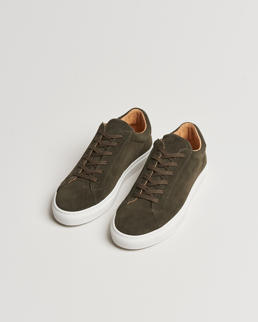 Men | Sneakers | A Day\'s March | Suede Marching Sneaker Dark Olive