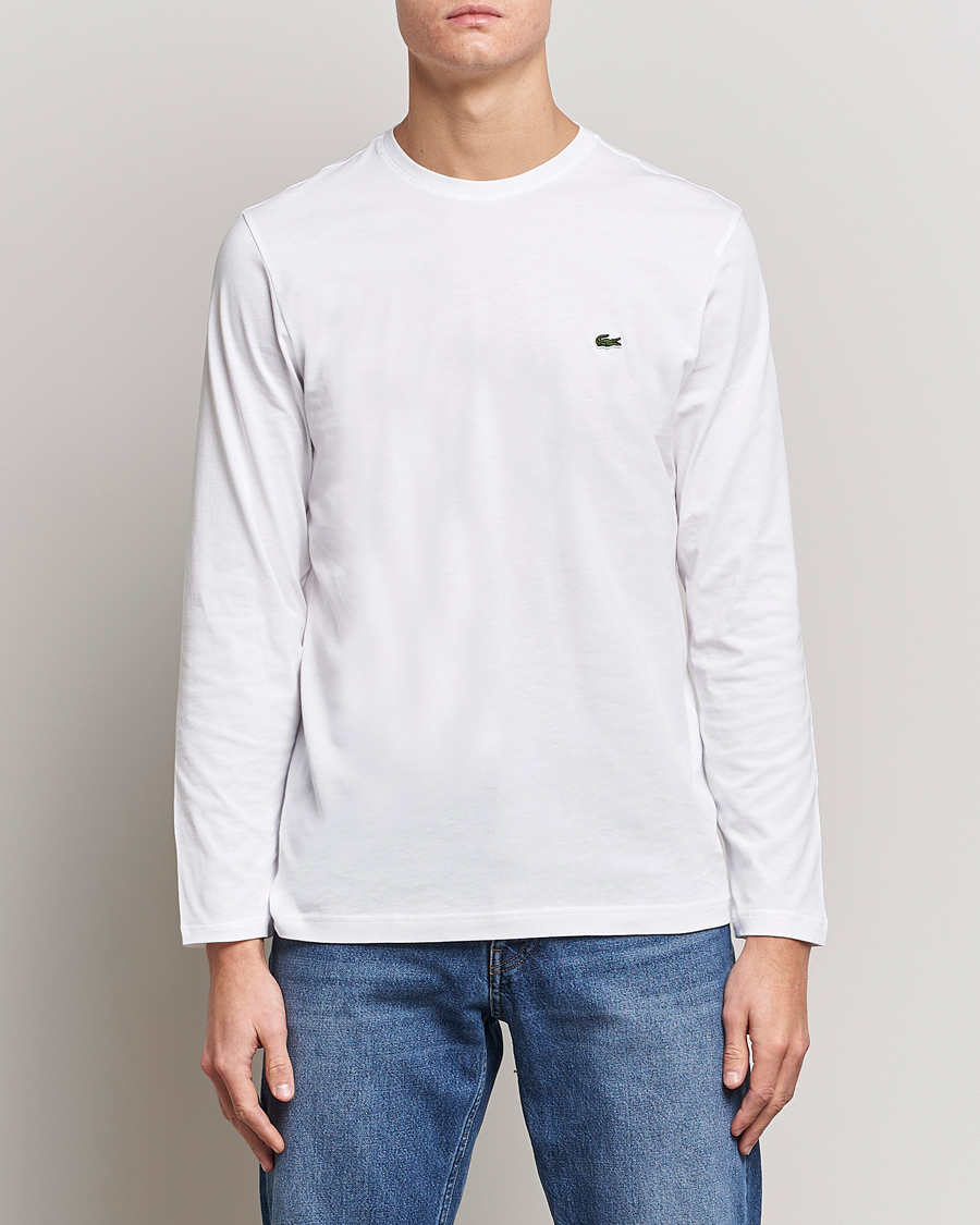 Herr | Långärmade t-shirts | Lacoste | Long Sleeve Crew Neck T-Shirt White