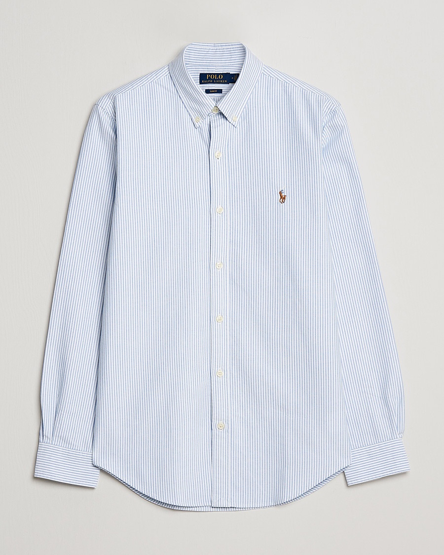 Polo Ralph Lauren Slim Fit Shirt Oxford Stripes Blue – Blue
