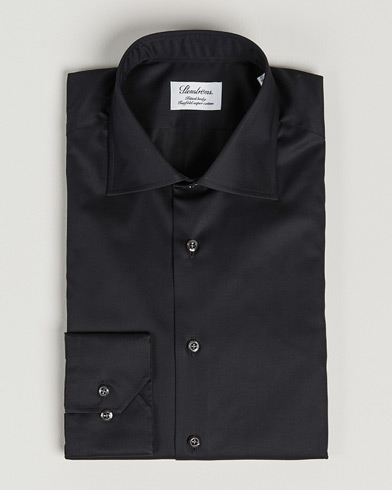 Men | Business Shirts | Stenströms | Fitted Body Shirt Black
