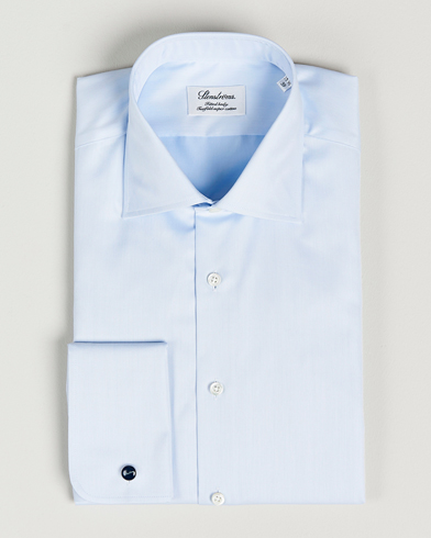 Men | Stenströms | Stenströms | Fitted Body Shirt Double Cuff Blue
