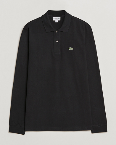 Men | Long Sleeve Polo Shirts | Lacoste | Long Sleeve Polo Black