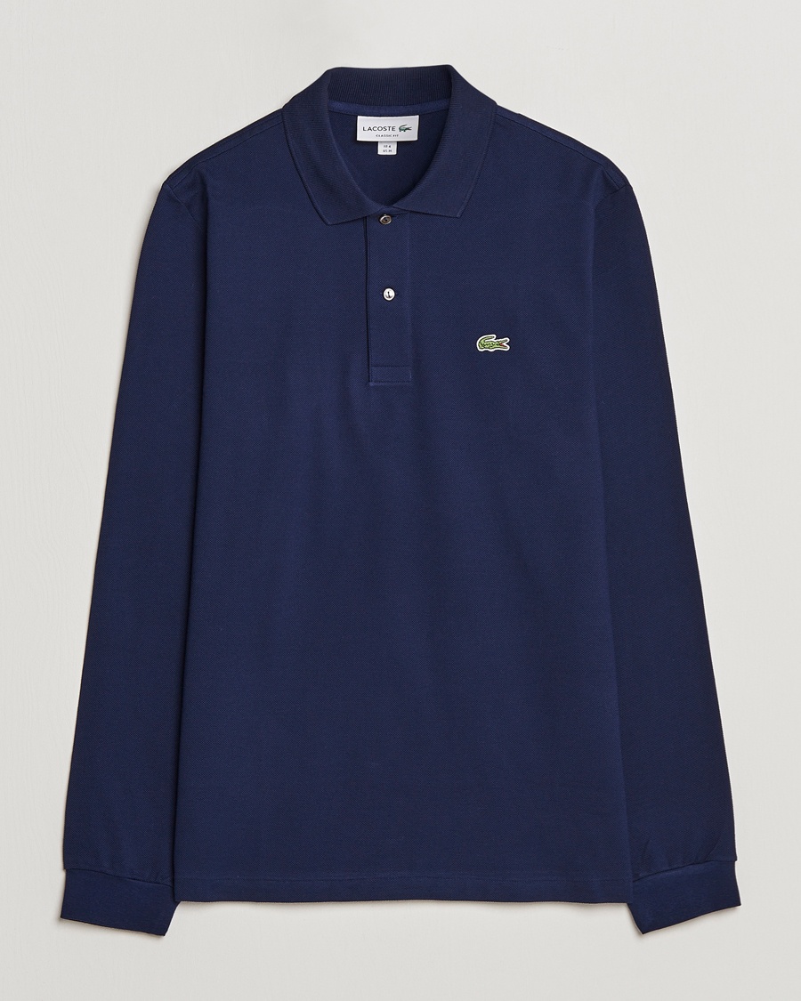 Lacoste Original Long Sleeve Polo Piké Navy Blue – Blue