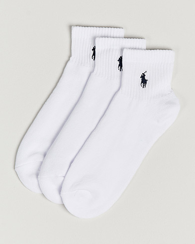 Men | Underwear & Socks | Polo Ralph Lauren | 3-Pack Sport Quarter Socks White