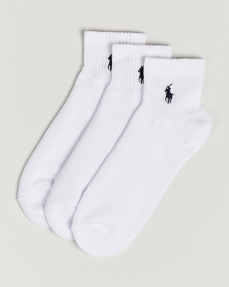 Polo Ralph Lauren 3-Pack Sport Quarter Socks White – White