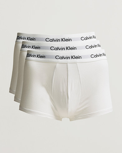 Men | Trunks | Calvin Klein | Cotton Stretch Low Rise Trunk 3-pack White