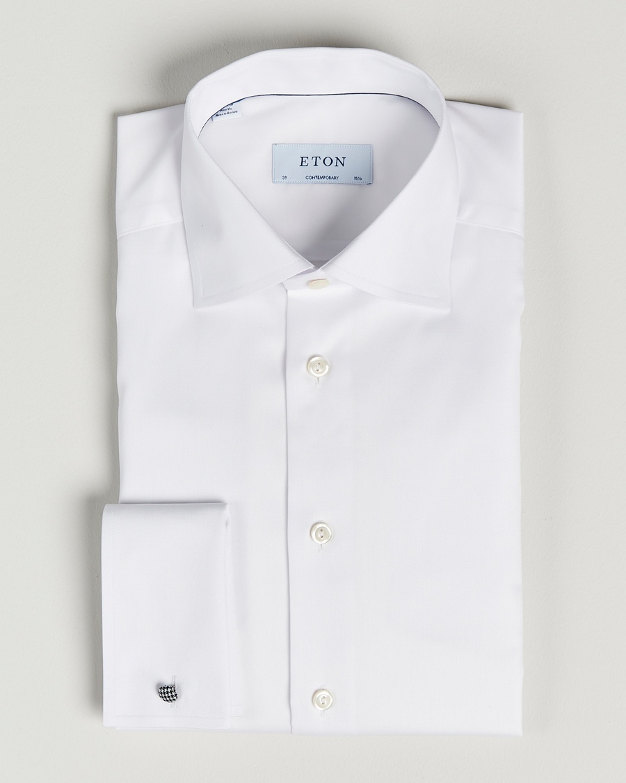 Eton Contemporary Fit Shirt Double Cuff White – White