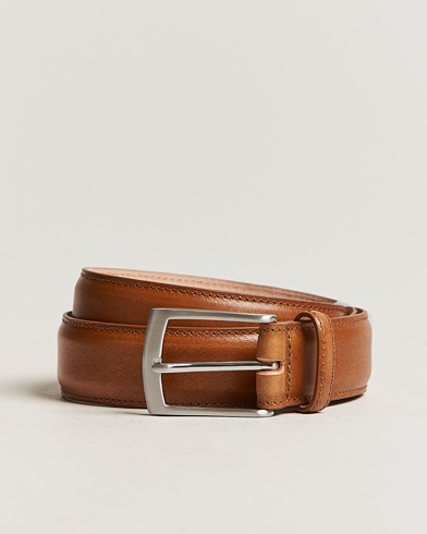 Men | Belts | Loake 1880 | Henry Leather Belt 3,3 cm Tan