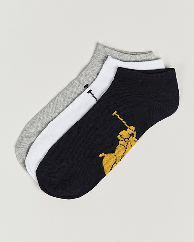 Men | Ankle Socks | Polo Ralph Lauren | 3-Pack Sneaker Socks Grey/Black/White