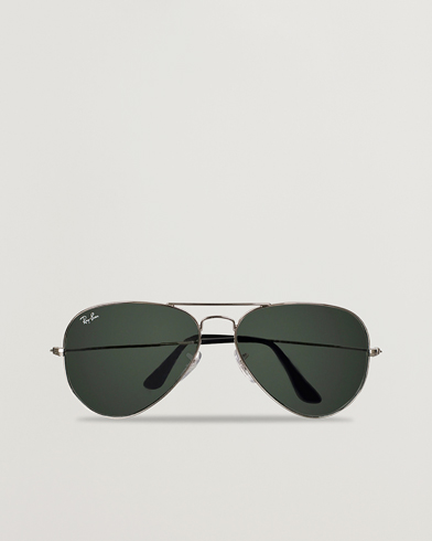  |  Aviator Large Metal Sunglasses Silver/Grey Mirror