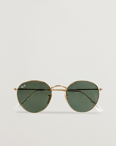 Men | Round Frame Sunglasses | Ray-Ban | RB3447 Metal Sunglasses Arista/Crystal Green