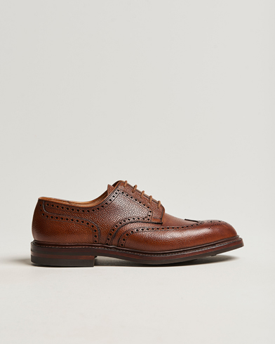 Men | Handmade Shoes | Crockett & Jones | Pembroke Derbys Tan Grained Calf