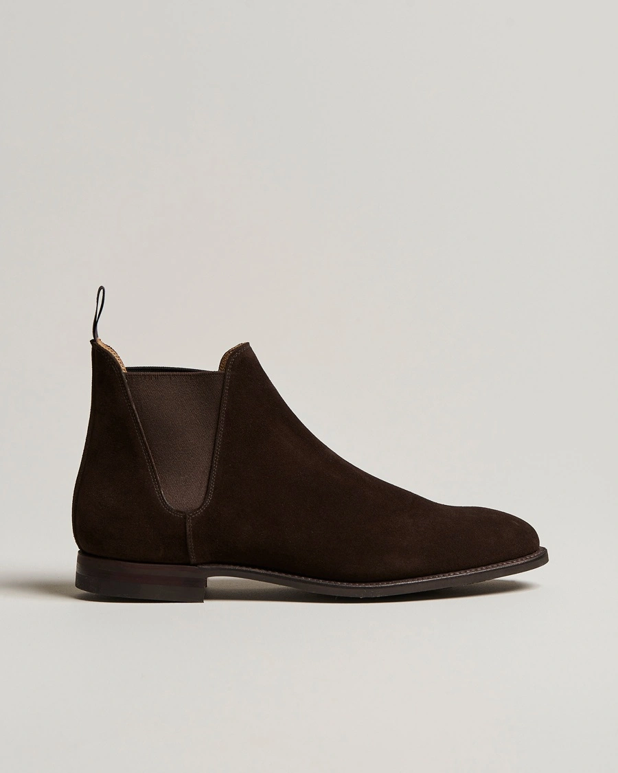 Crockett & Jones Chelsea 8 Boot Dark Brown Suede – Brown