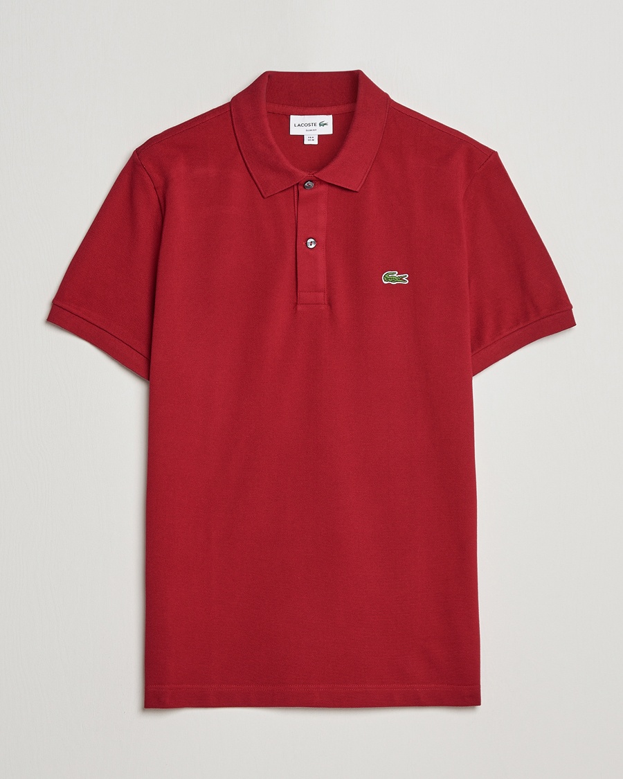 Lacoste Slim Fit Polo Piké Bordeaux – Red