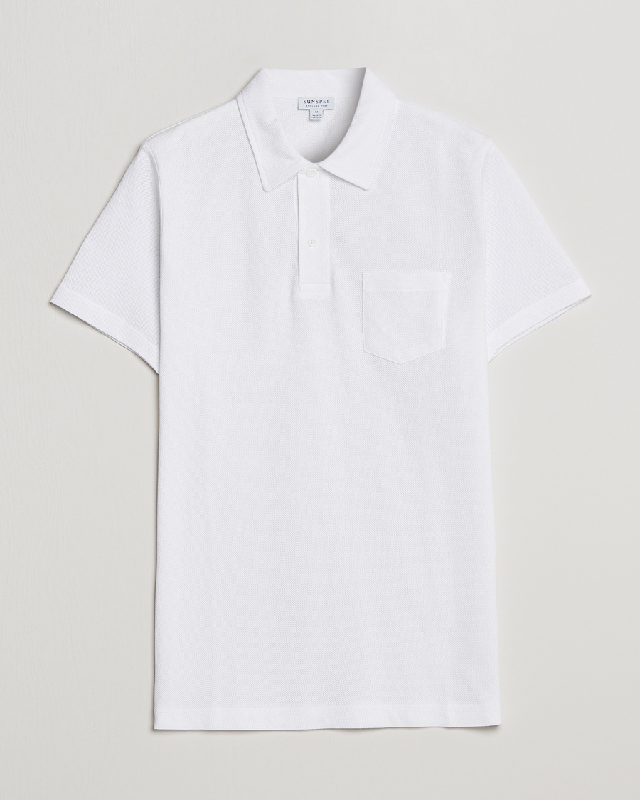 Sunspel Riviera Polo Shirt White – White