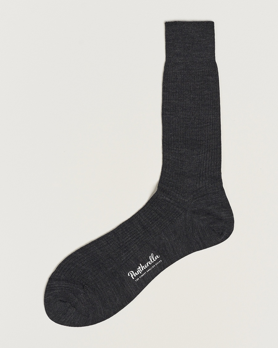 Pantherella Naish Merino/Nylon Sock Charcoal – Grey