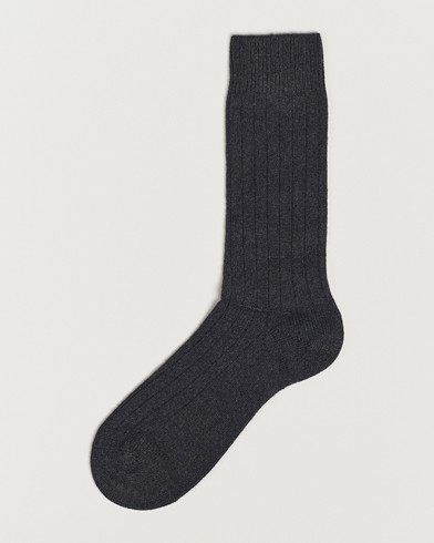 Men | Pantherella | Pantherella | Waddington Cashmere Sock Charcoal
