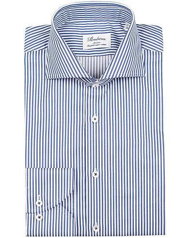 Stenströms Slimline Stripe Shirt Blue/White