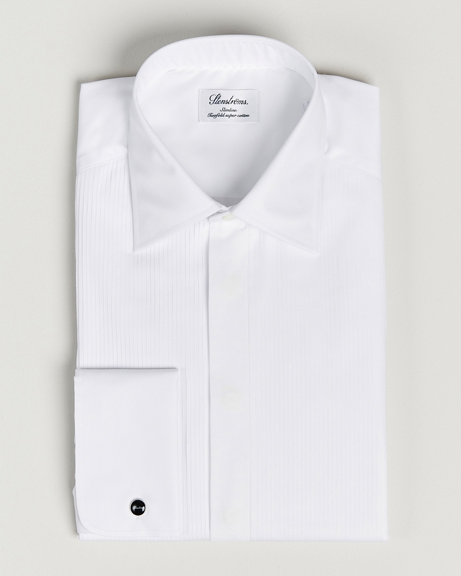 Stenströms Slimline Smoking Shirt White – White
