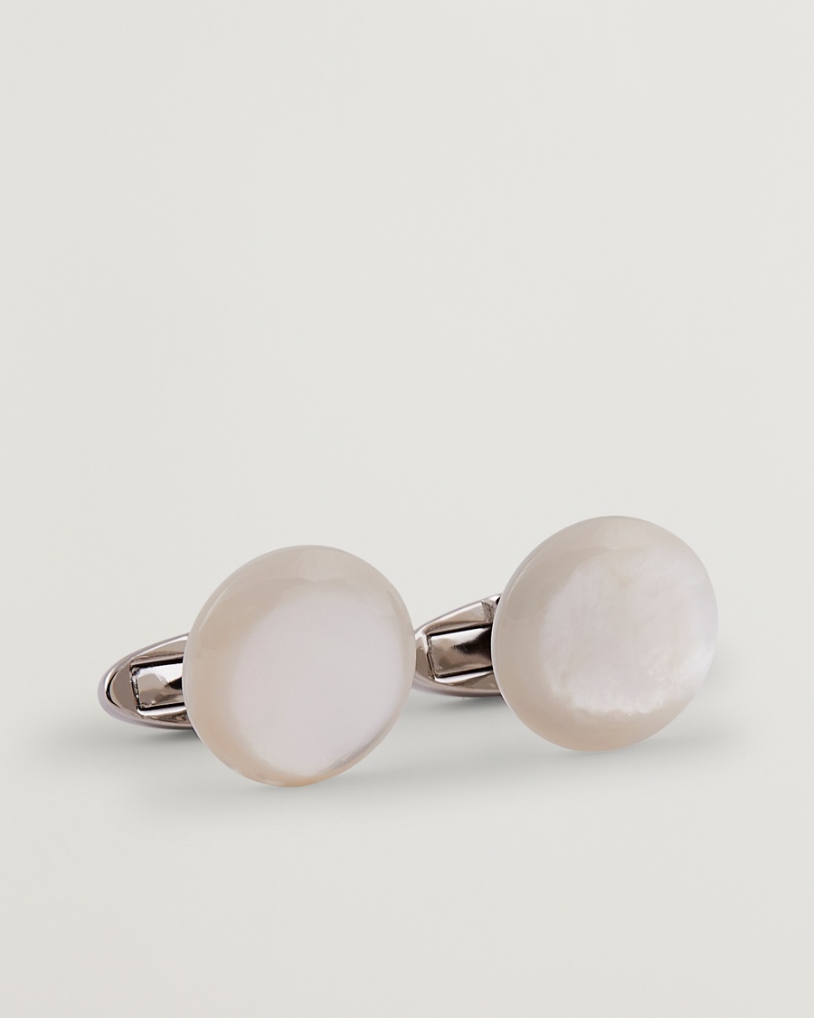 Stenströms Mother of Pearl Cufflink White – White