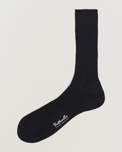 Men | Socks | Pantherella | Vale Cotton Socks Black