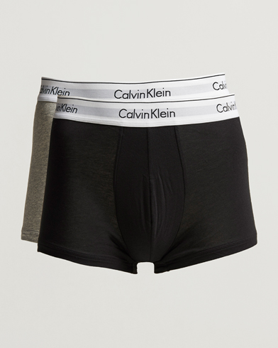 Men | Trunks | Calvin Klein | Modern Cotton Stretch Trunk Heather Grey/Black