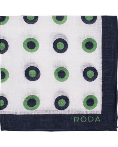  Handkerchief Circle Dots Green/White