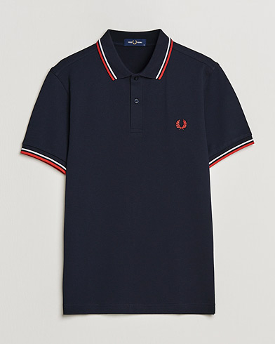 Men |  | Fred Perry | Twin Tipped Polo Shirt Navy