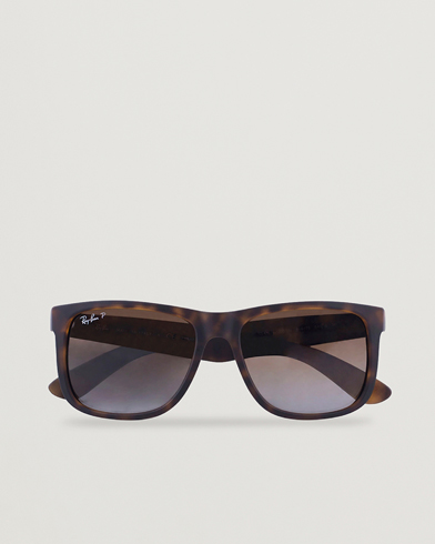 Men |  | Ray-Ban | 0RB4165 Justin Polarized Wayfarer Sunglasses Havana/Brown