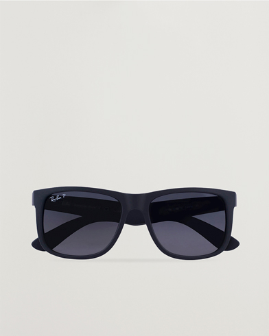 Men | Ray-Ban | Ray-Ban | 0RB4165 Justin Polarized Wayfarer Sunglasses Black/Grey