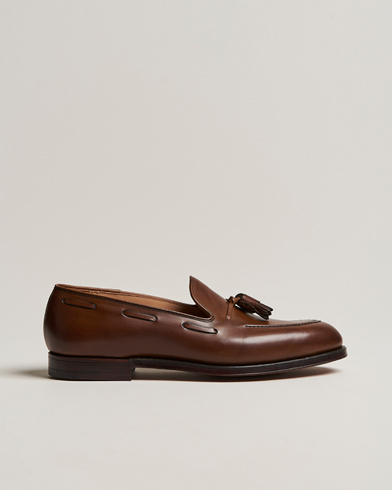 Men | Handmade Shoes | Crockett & Jones | Cavendish Tassel Loafer Dark Brown Calf