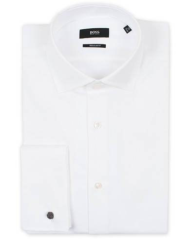 BOSS Gardner Regular Fit Shirt Double Cuff White