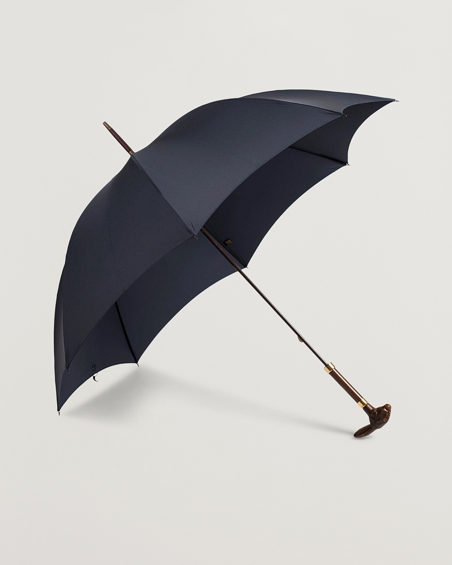 Fox Umbrellas Brown Rabbit Umbrella Navy – Blue