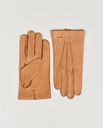 Men | Gloves | Hestra | Henry Unlined Deerskin Glove Cognac