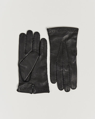 Men | Gloves | Hestra | Henry Unlined Deerskin Glove Black