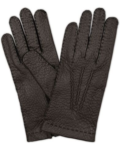 Men | Warming accessories | Hestra | Peccary Handsewn Unlined Glove Black