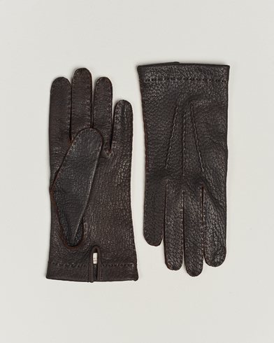 Men | Gloves | Hestra | Peccary Handsewn Unlined Glove Espresso