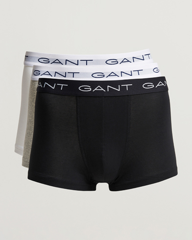 Men | GANT | GANT | 3-Pack Trunk Boxer White/Black/Grey Melange