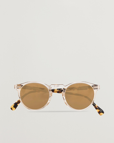 Men | Round Frame Sunglasses | Oliver Peoples | Gregory Peck Sunglasses Honey/Gold Mirror
