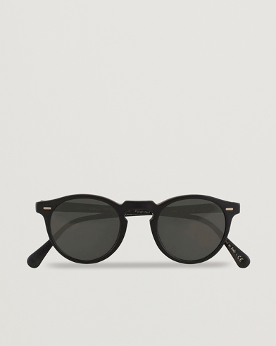 Men | Round Frame Sunglasses | Oliver Peoples | Gregory Peck Sunglasses Black/Midnight