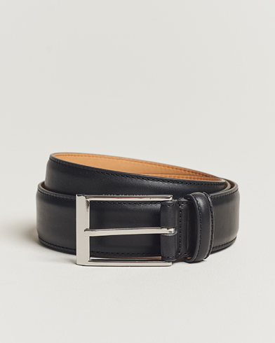 Men | Accessories | Tiger of Sweden | Helmi Leather 3,5 cm Belt Black