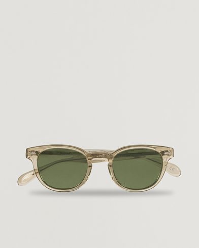 Men | Square Frame Sunglasses | Oliver Peoples | Sheldrake Sunglasses Buff/Crystal Green