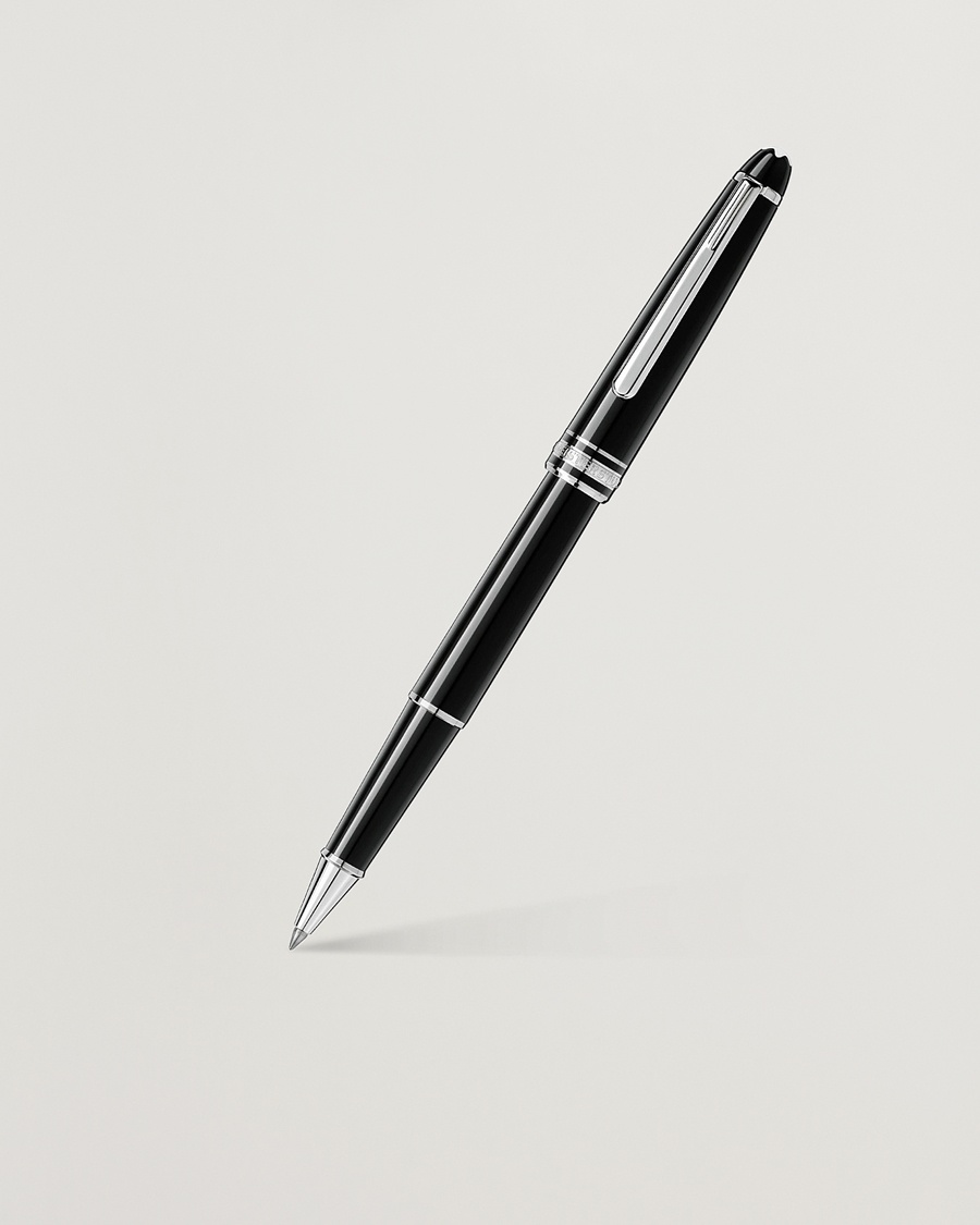 Montblanc 163 Classique Meisterstück Rollerball Pen Platinum Line – Black