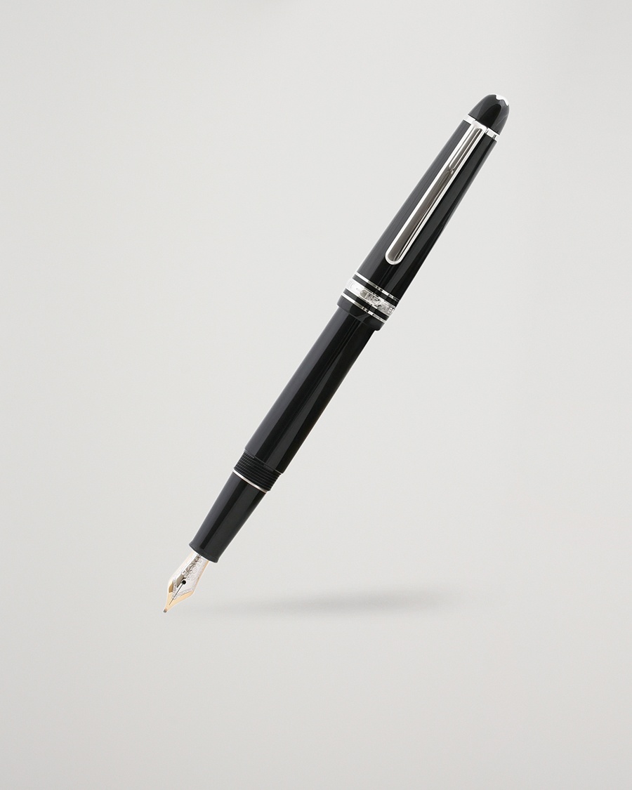 Montblanc 145 Meisterstück M Fountain Pen Platinum Line – Black