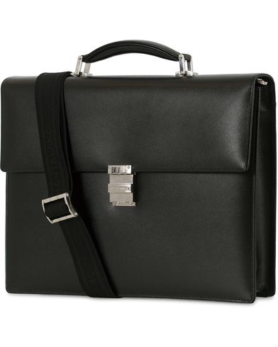 Montblanc Meisterstück Single Gusset Leather Briefcase Black