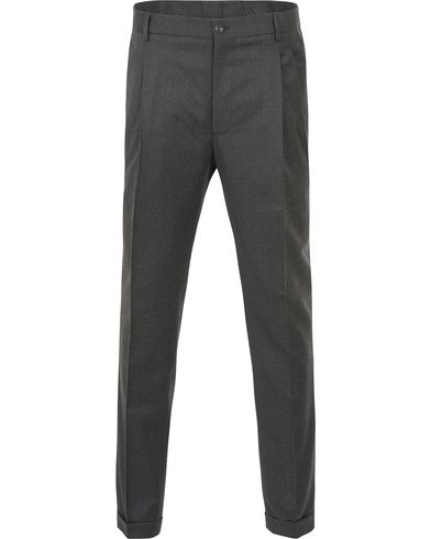 Baggy Manhattan Flannel Trousers Dark Grey