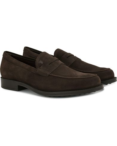  Mocassino Penny Loafers Dark Brown Suede