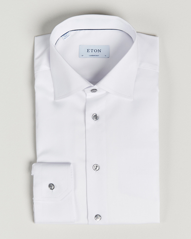Men | Business Shirts | Eton | Contemporary Fit Signature Twill Shirt White
