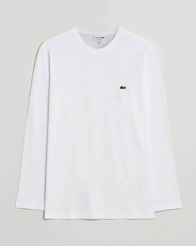 Men | Long Sleeve T-shirts | Lacoste | Long Sleeve Crew Neck Tee White