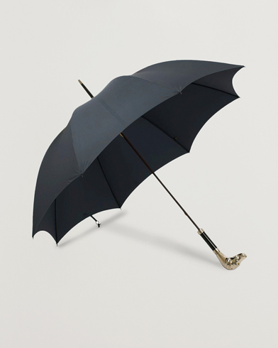 Men | Face the Rain in Style | Fox Umbrellas | Silver Dog Umbrella Navy
